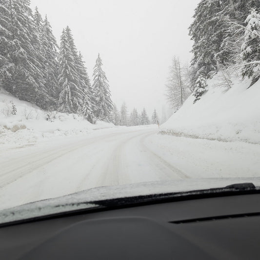 French Alps Road Trip Snowy Drive