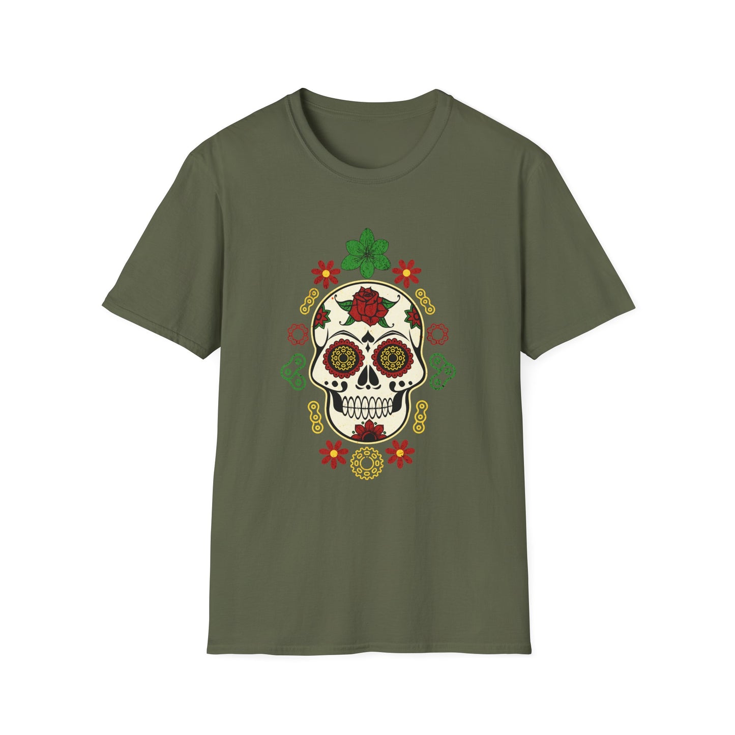 Dia de Los Muertos Biking T-Shirt