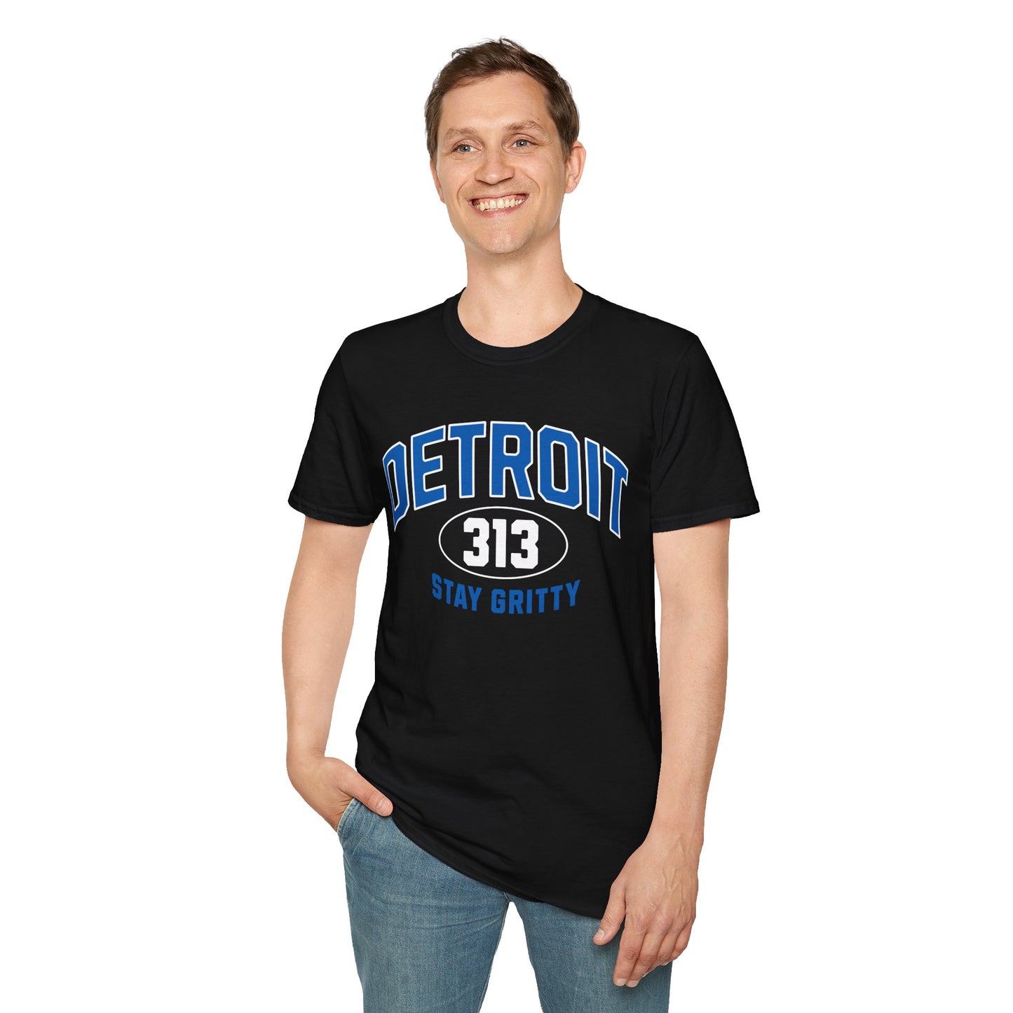 Detroit 313 Stay Gritty Varsity T-Shirt