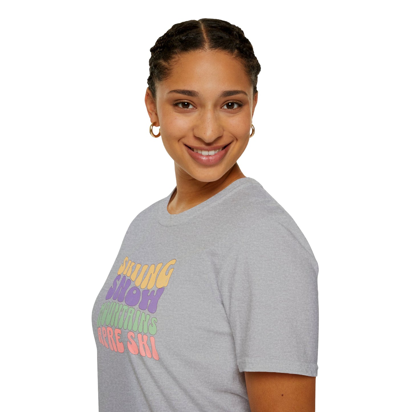 Skiing Snow Fun Softstyle T-Shirt