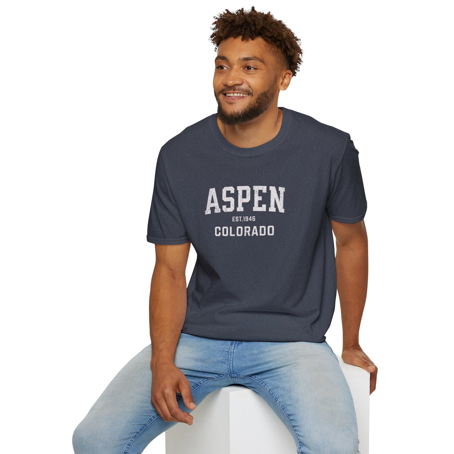 Aspen Distressed Ski T-Shirt