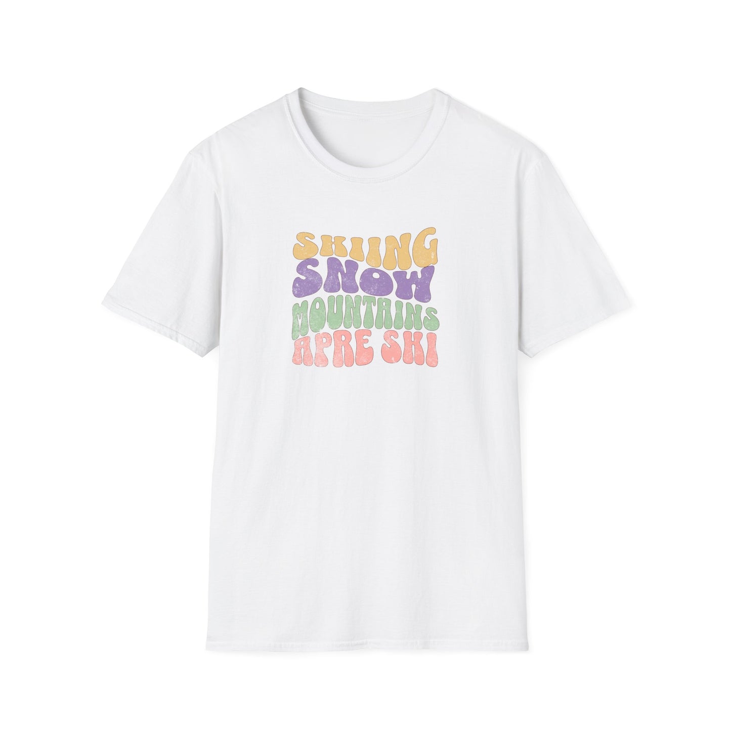 Skiing Snow Fun Softstyle T-Shirt