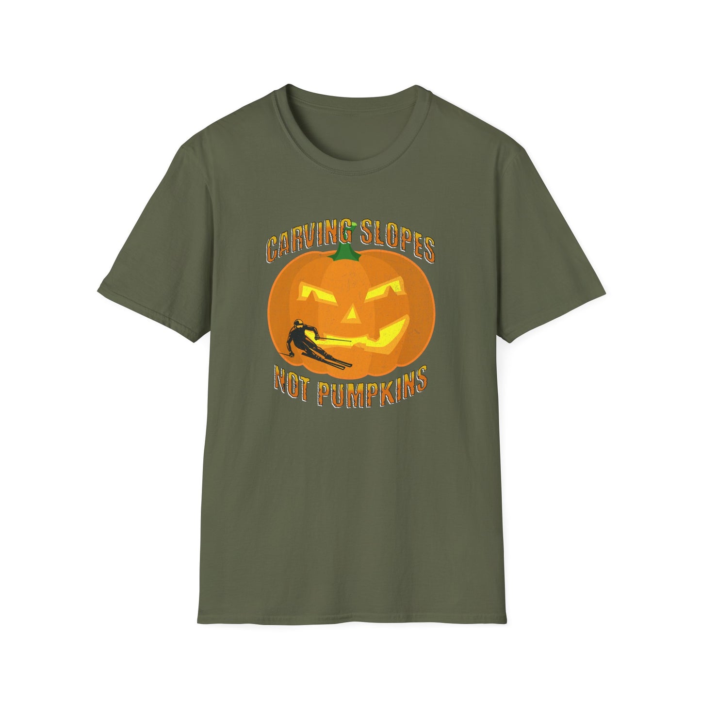 Carving Slopes Not Pumpkins Ski T-Shirt
