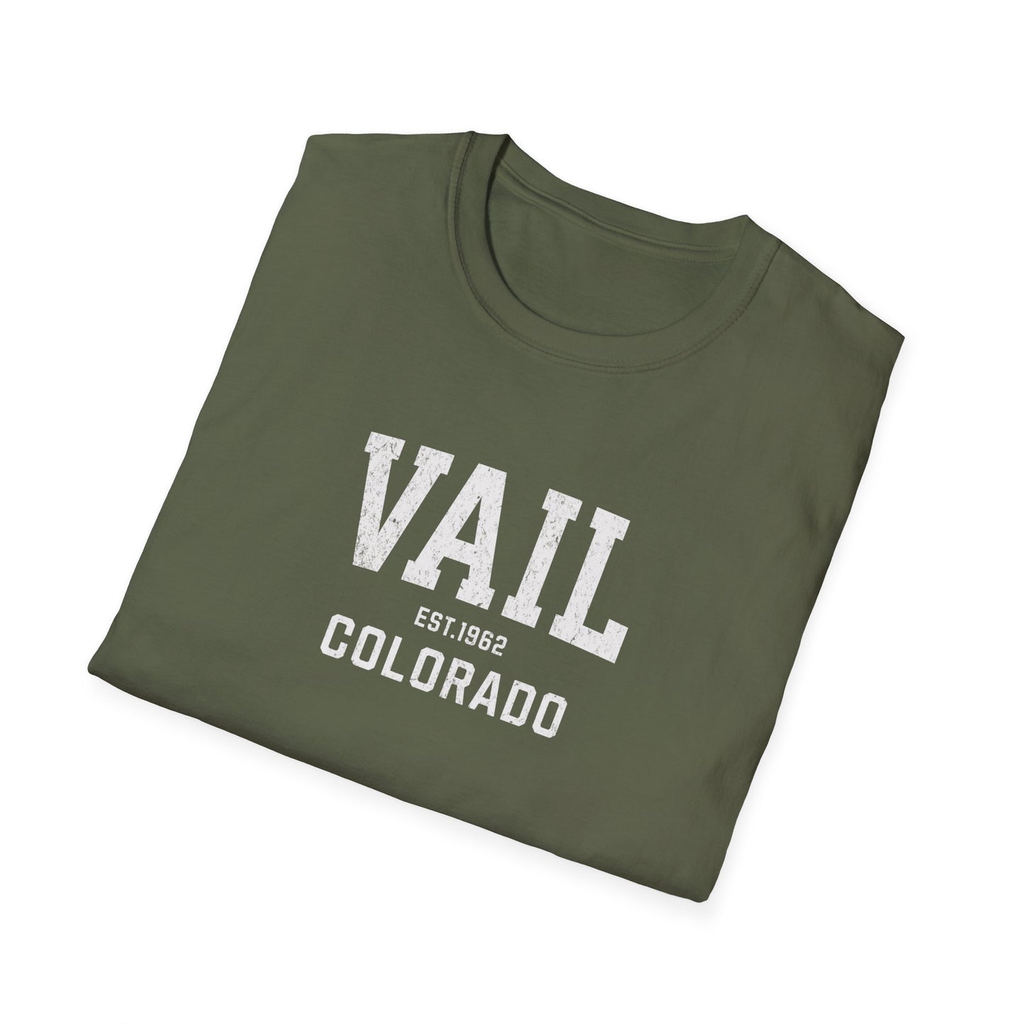 Vail Distressed Ski T-Shirt