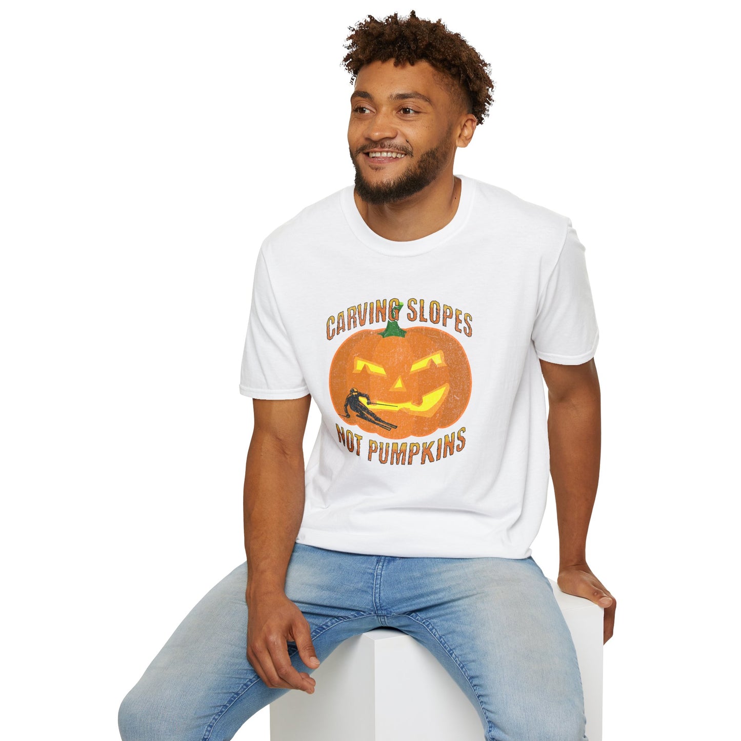 Carving Slopes Not Pumpkins Ski T-Shirt