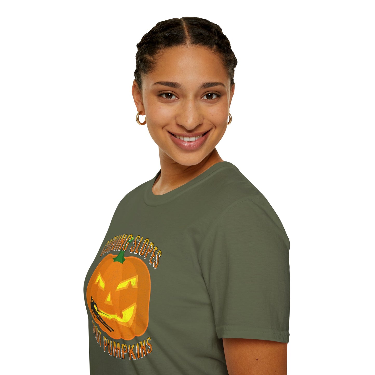 Carving Slopes Not Pumpkins Ski T-Shirt