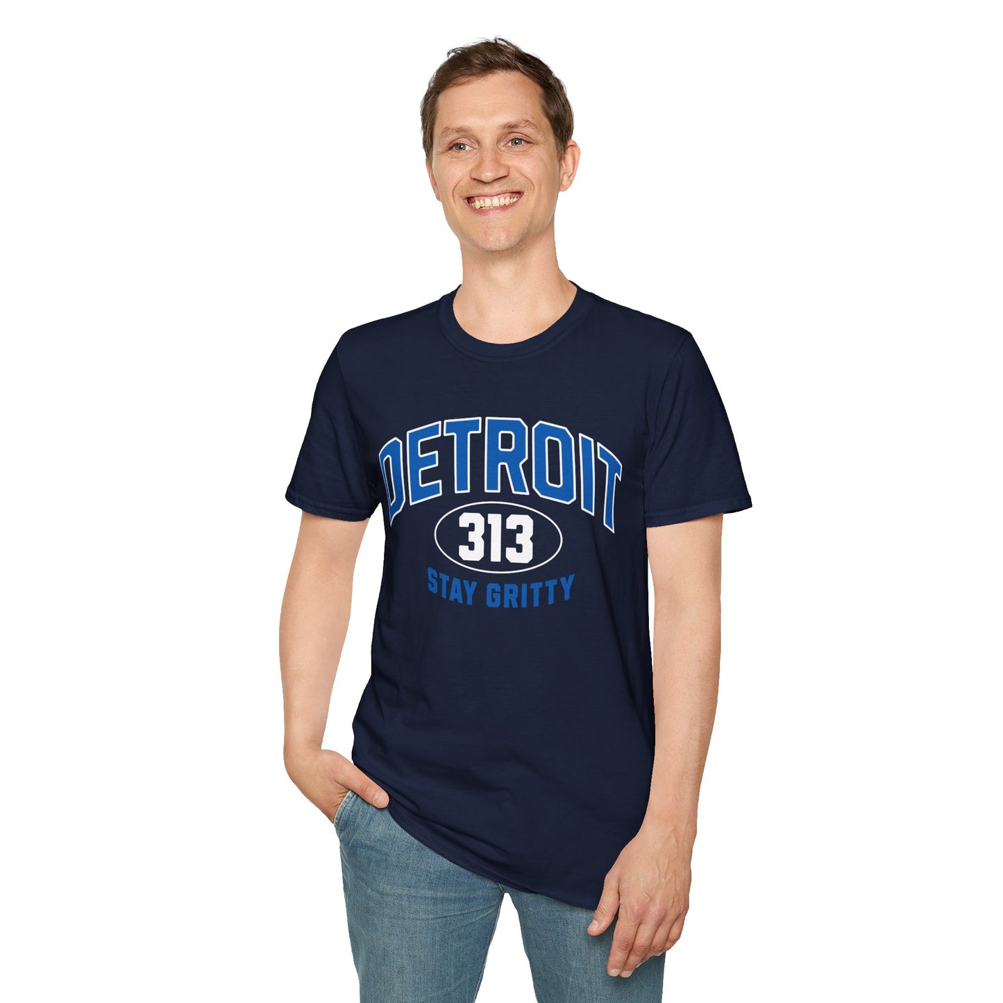 Detroit 313 Stay Gritty Varsity T-Shirt