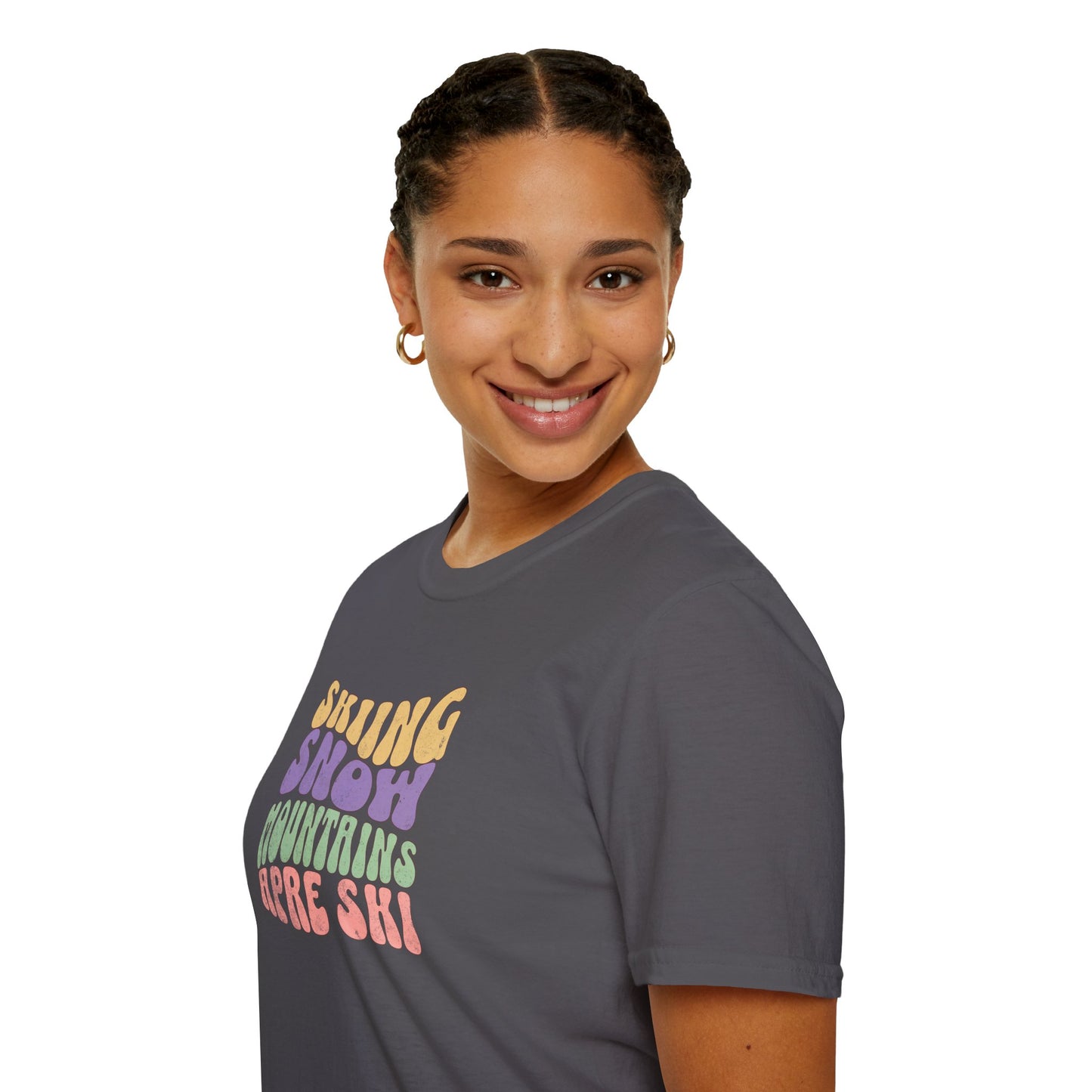 Skiing Snow Fun Softstyle T-Shirt