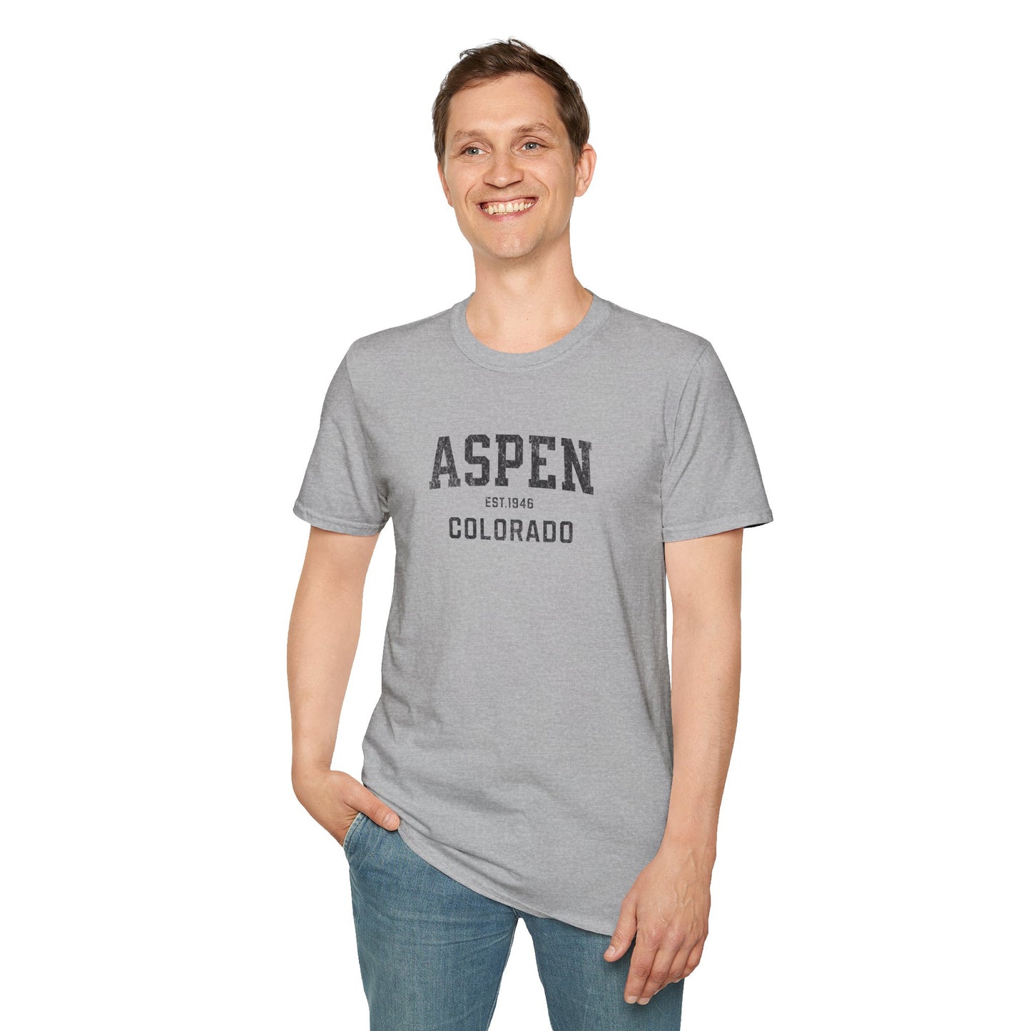 Aspen Distressed Ski T-Shirt
