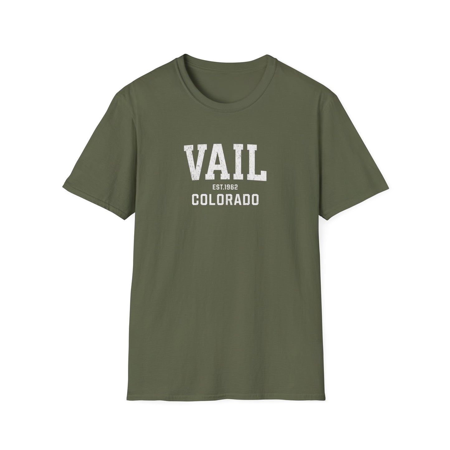 Vail Distressed Ski T-Shirt