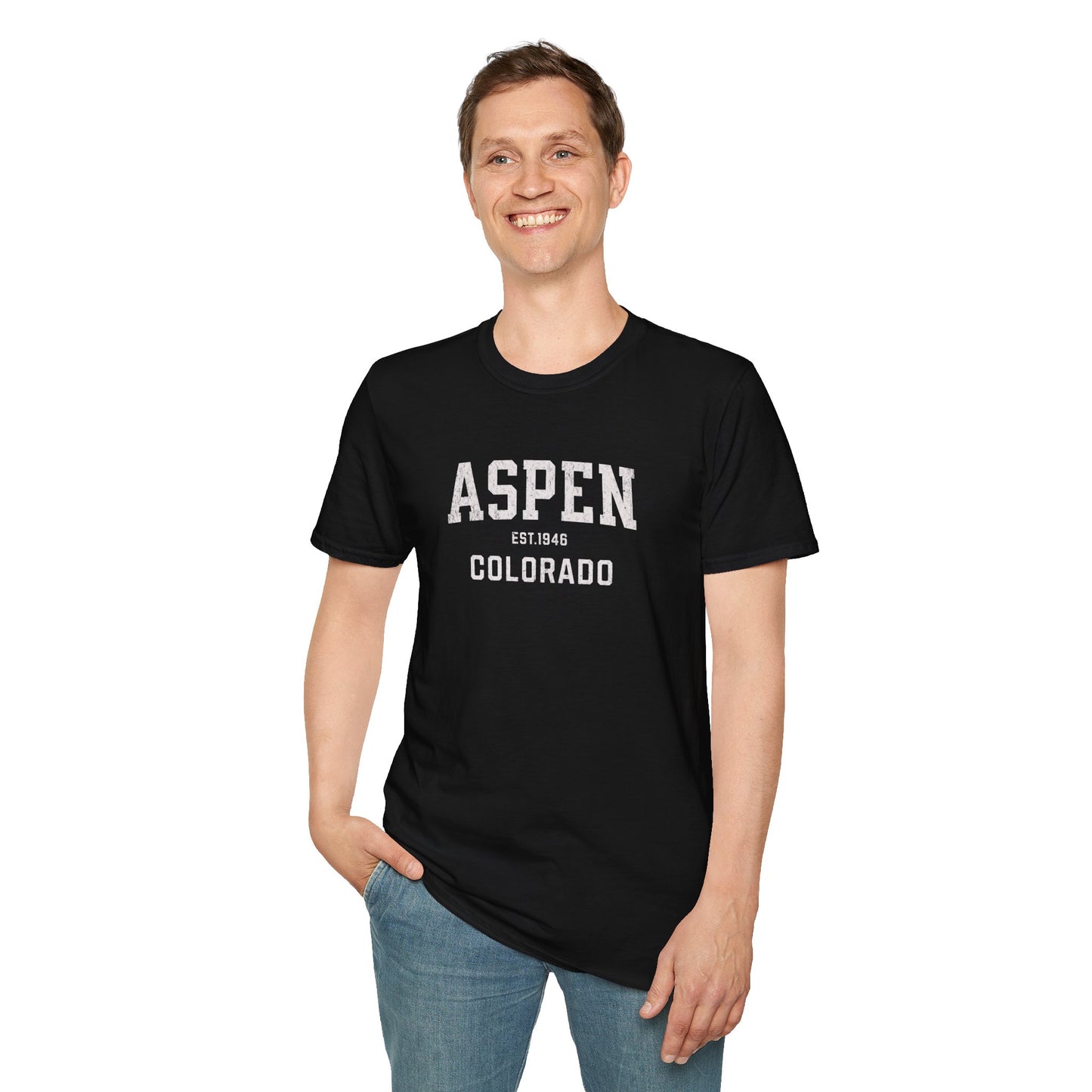 Aspen Distressed Ski T-Shirt