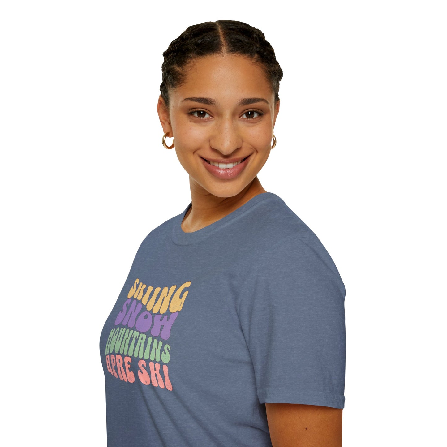 Skiing Snow Fun Softstyle T-Shirt