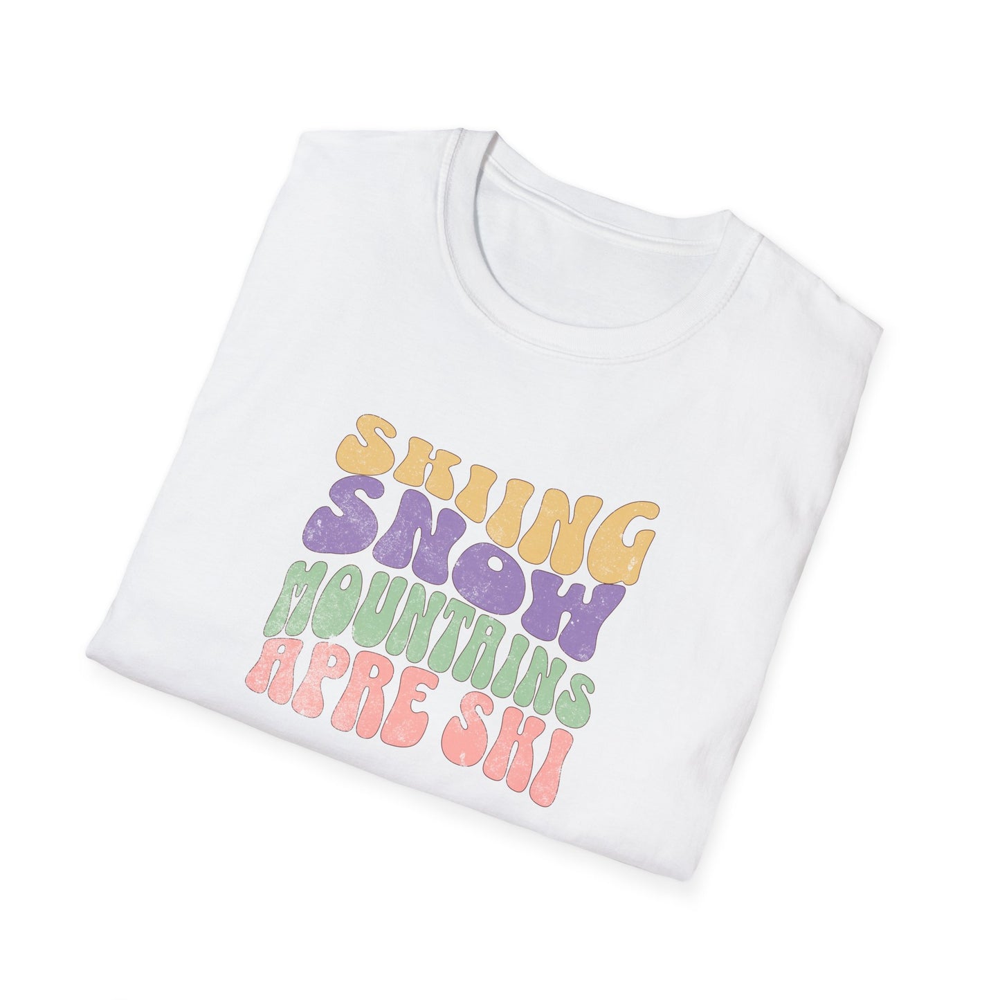 Skiing Snow Fun Softstyle T-Shirt