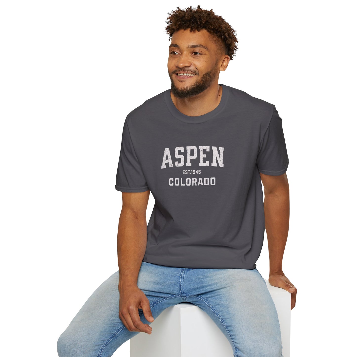 Aspen Distressed Ski T-Shirt