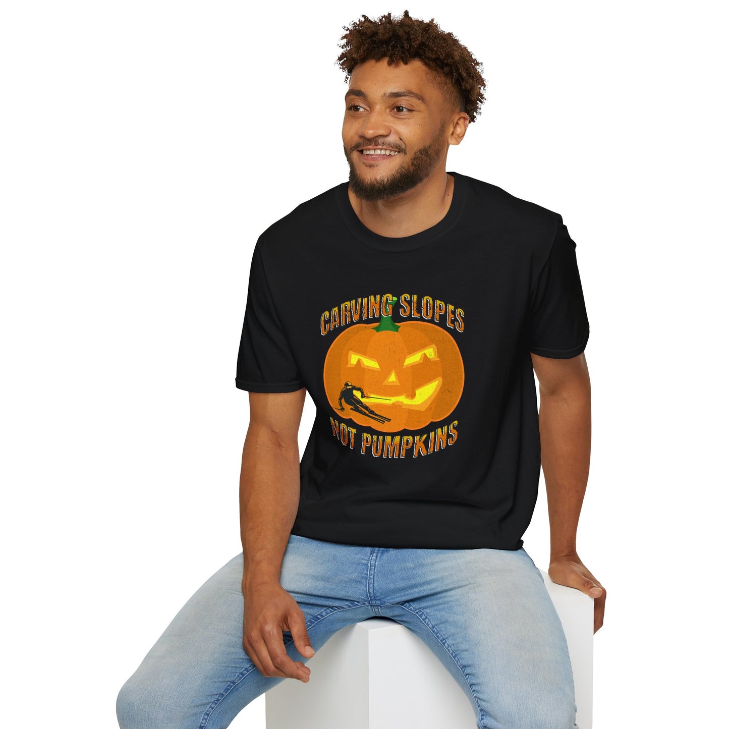 Carving Slopes Not Pumpkins Ski T-Shirt