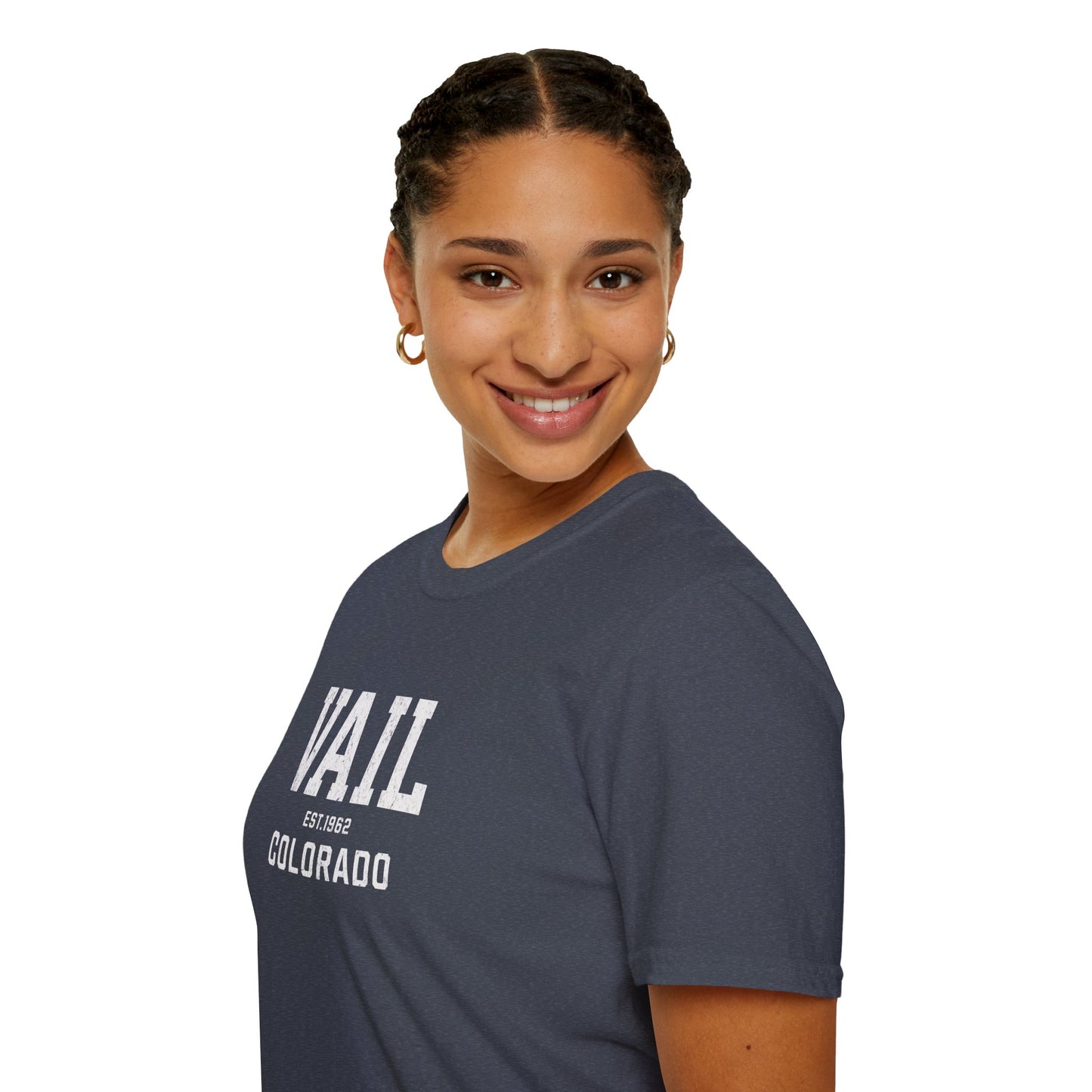Vail Distressed Ski T-Shirt