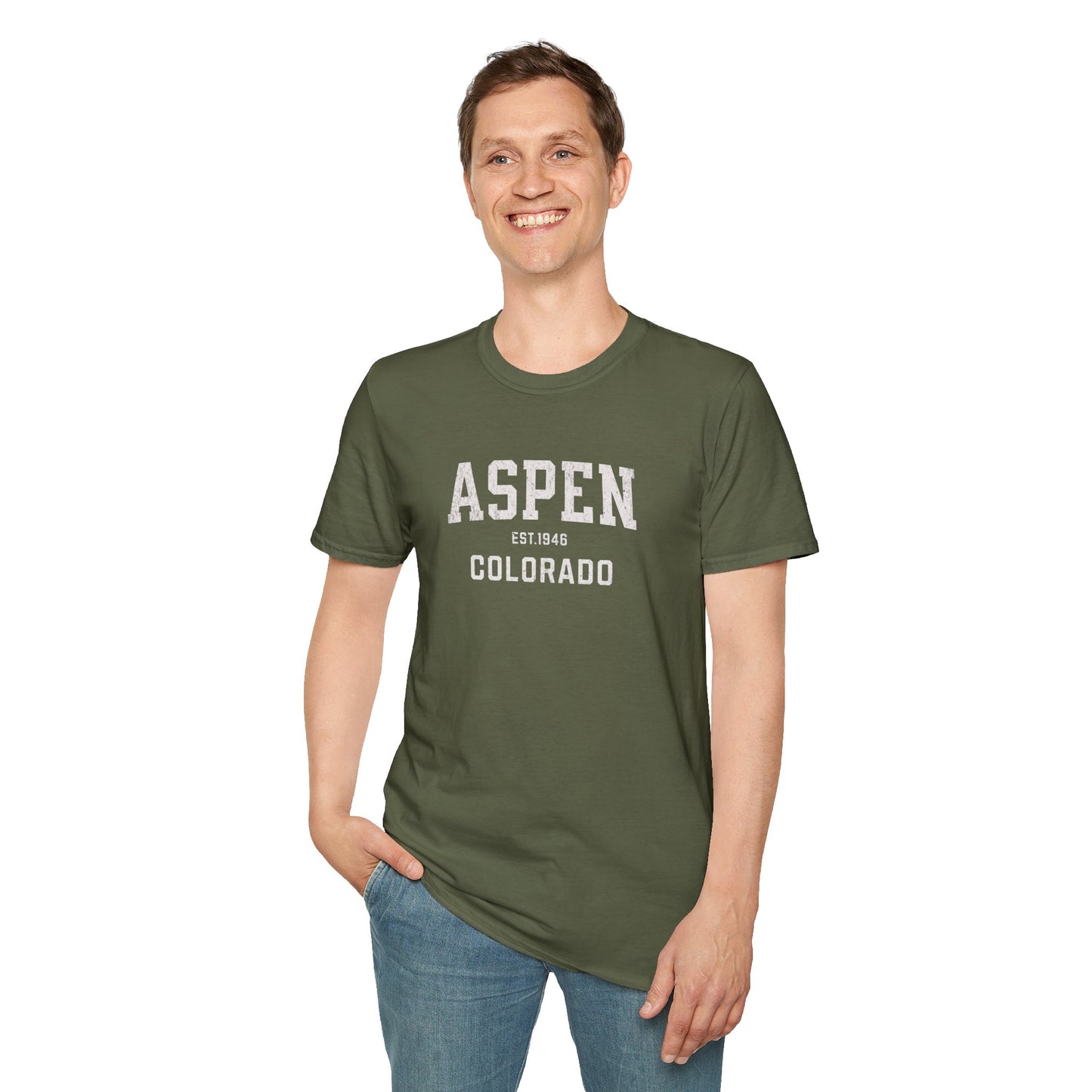 Aspen Distressed Ski T-Shirt