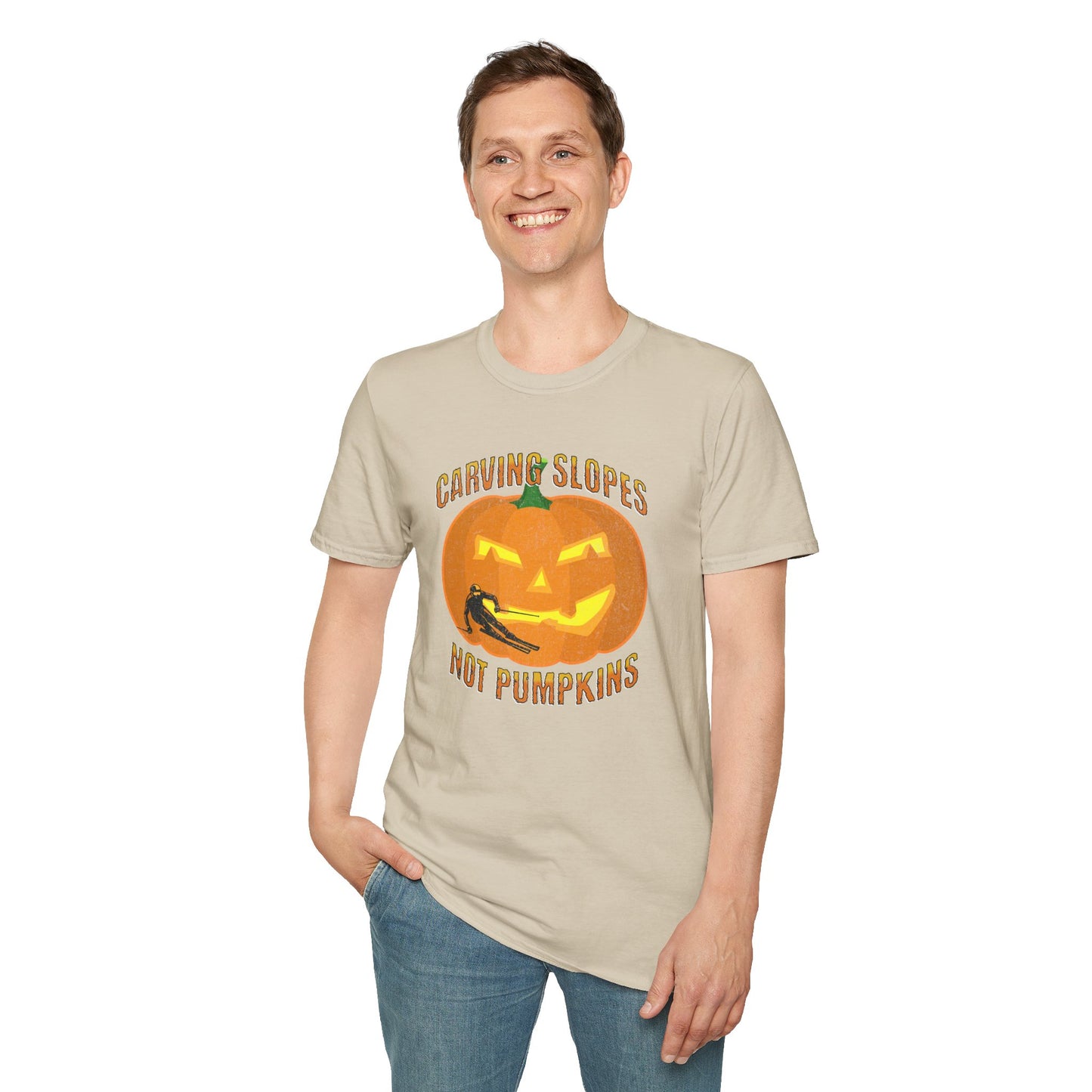 Carving Slopes Not Pumpkins Ski T-Shirt
