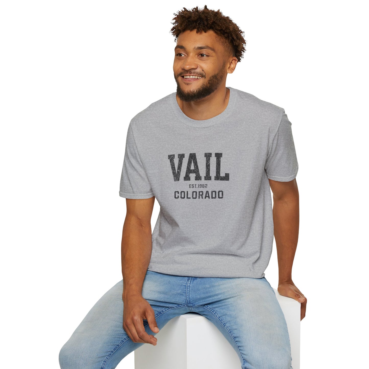Vail Distressed Ski T-Shirt