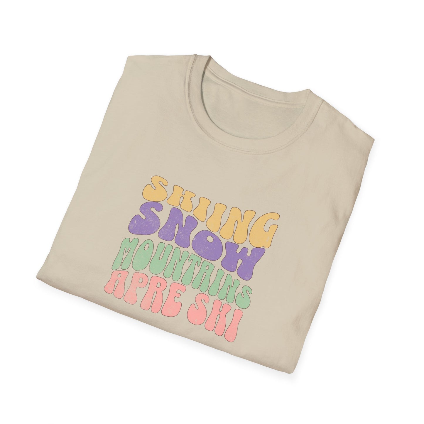 Skiing Snow Fun Softstyle T-Shirt