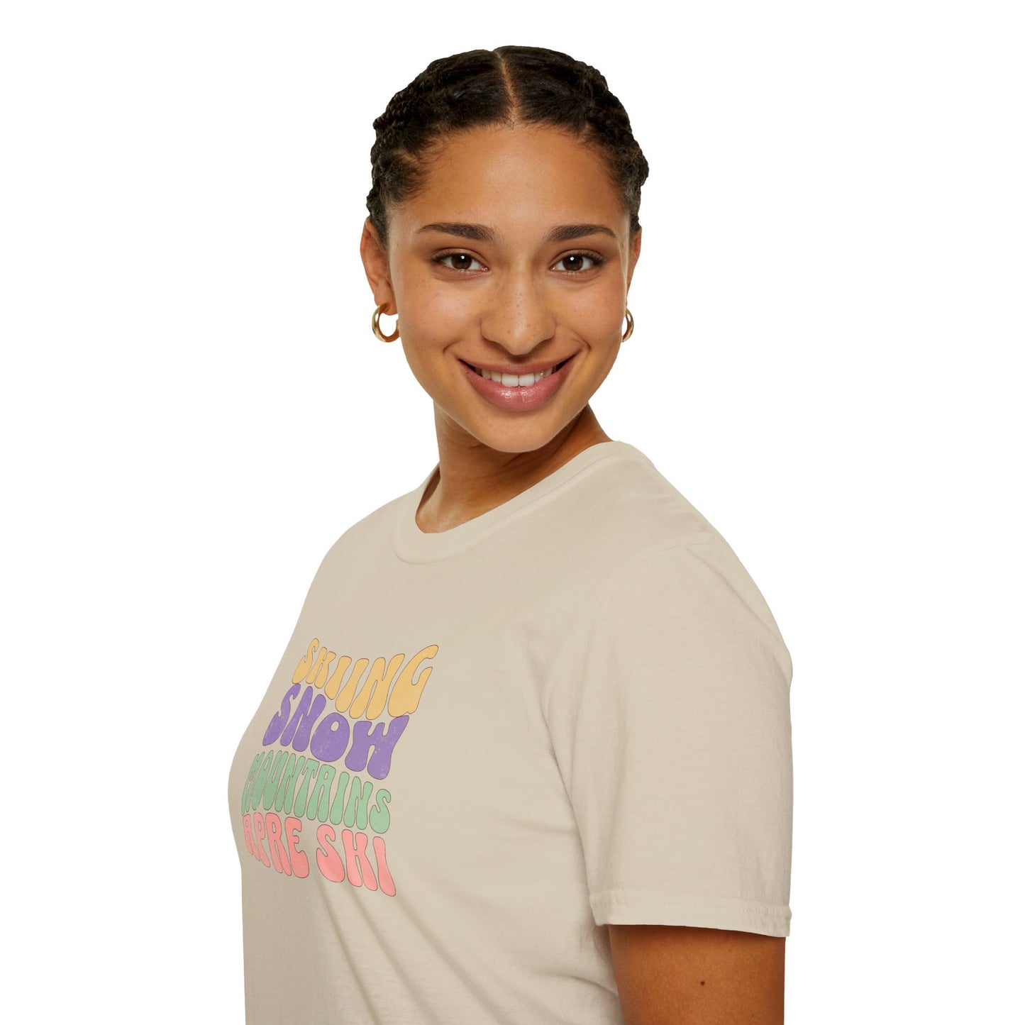 Skiing Snow Fun Softstyle T-Shirt