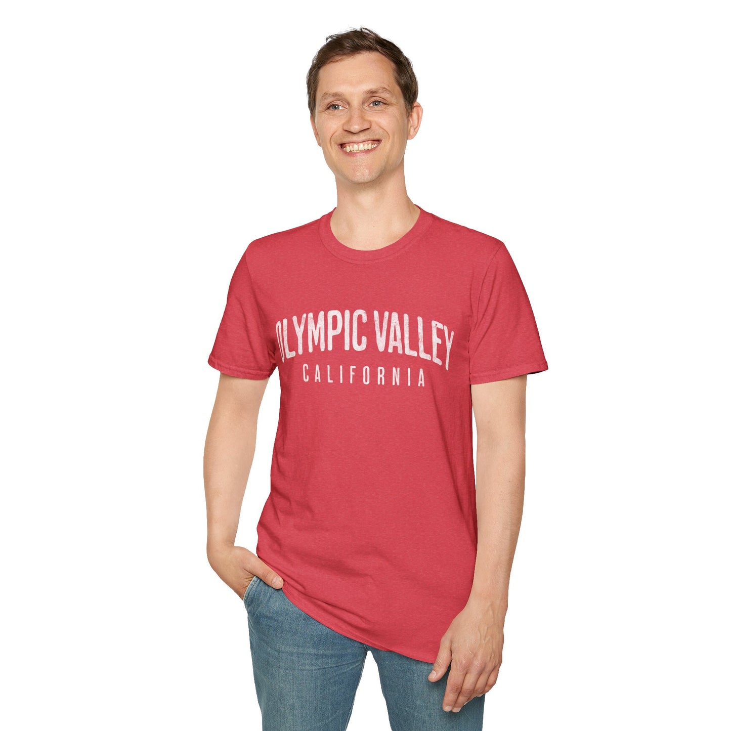 Olympic Valley Distressed Ski T-Shirt