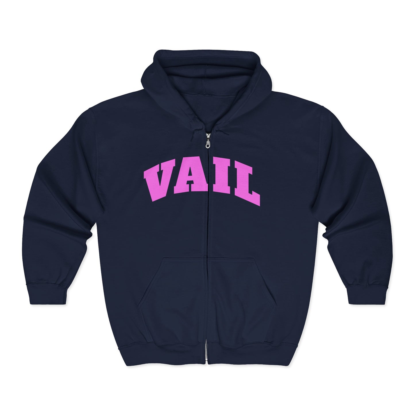 Vail Pink Full Zip Hooded Sweatshirt