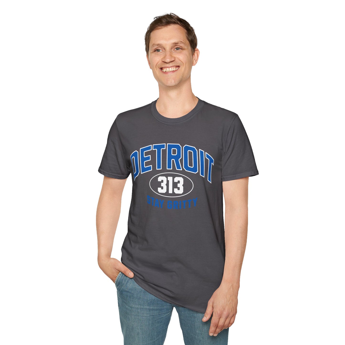 Detroit 313 Stay Gritty Varsity T-Shirt