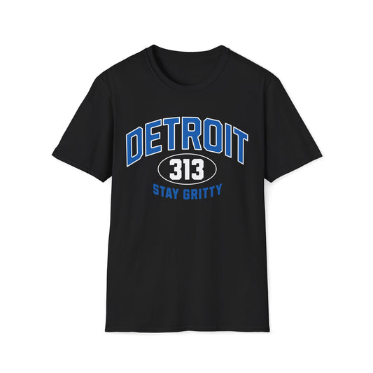 Detroit 313 Stay Gritty Varsity T-Shirt