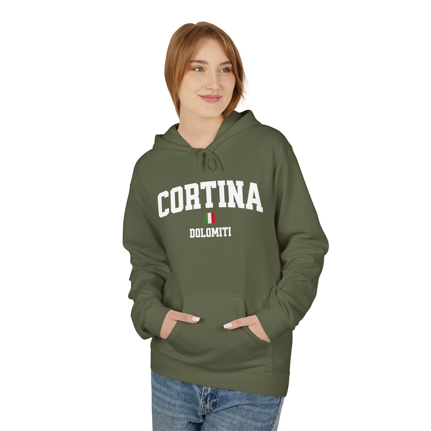 Cortina Dolomiti Italy Fleece Hoodie