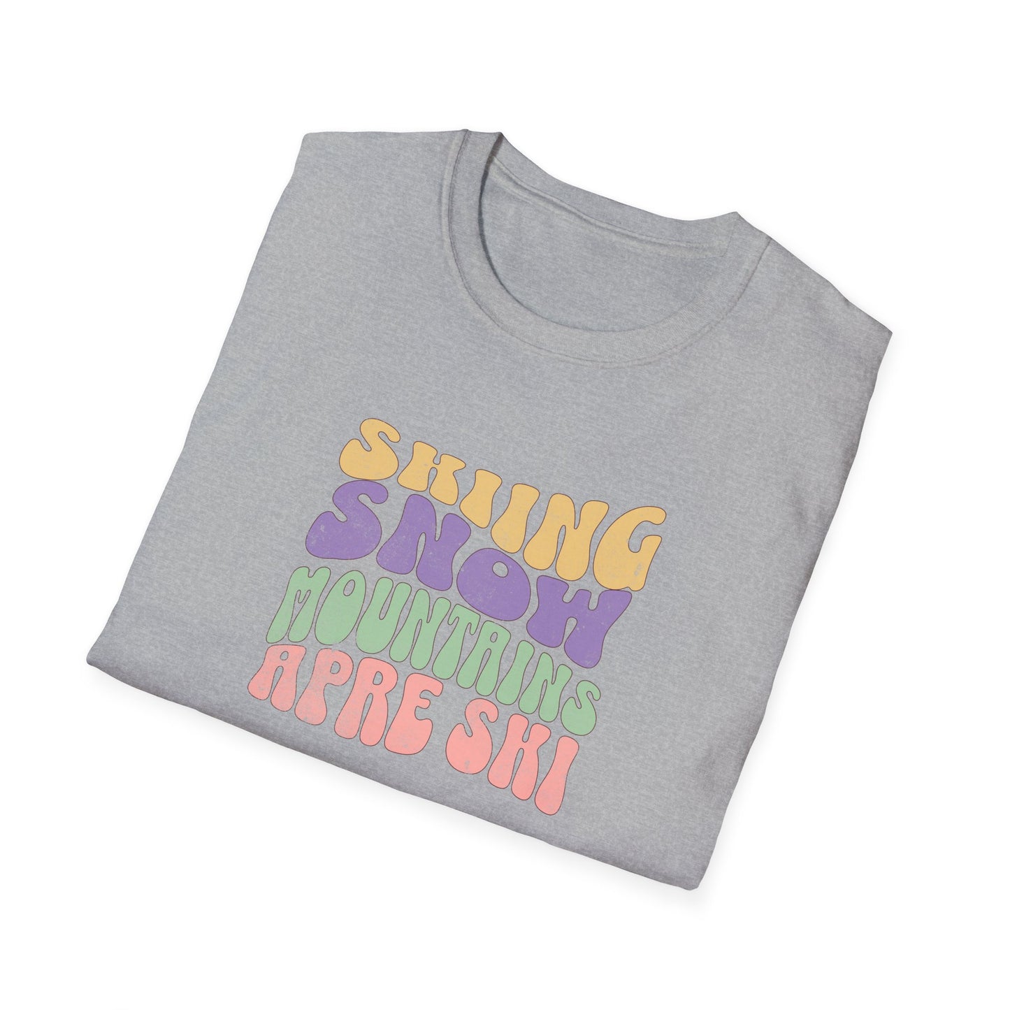 Skiing Snow Fun Softstyle T-Shirt