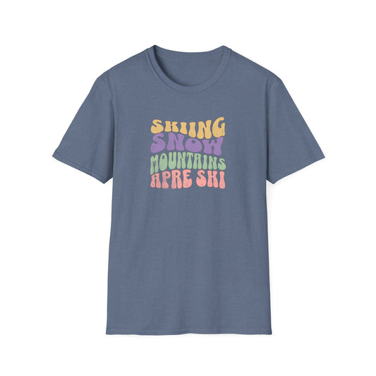 Skiing Snow Fun Softstyle T-Shirt