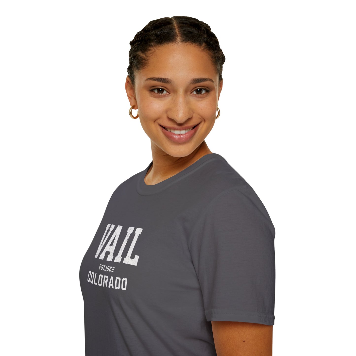Vail Distressed Ski T-Shirt
